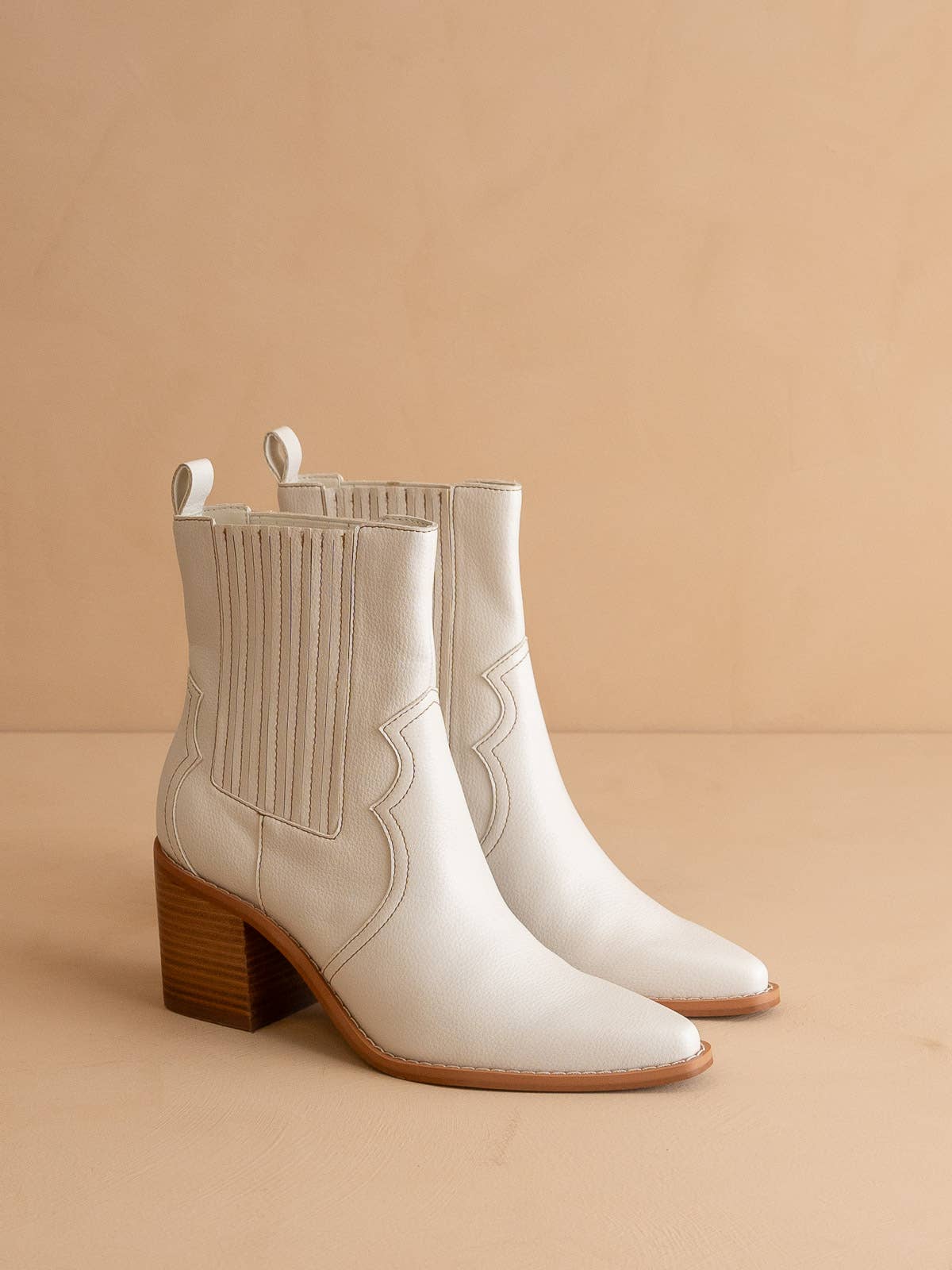 The Addison | White Perfectly Paneled Western Boot