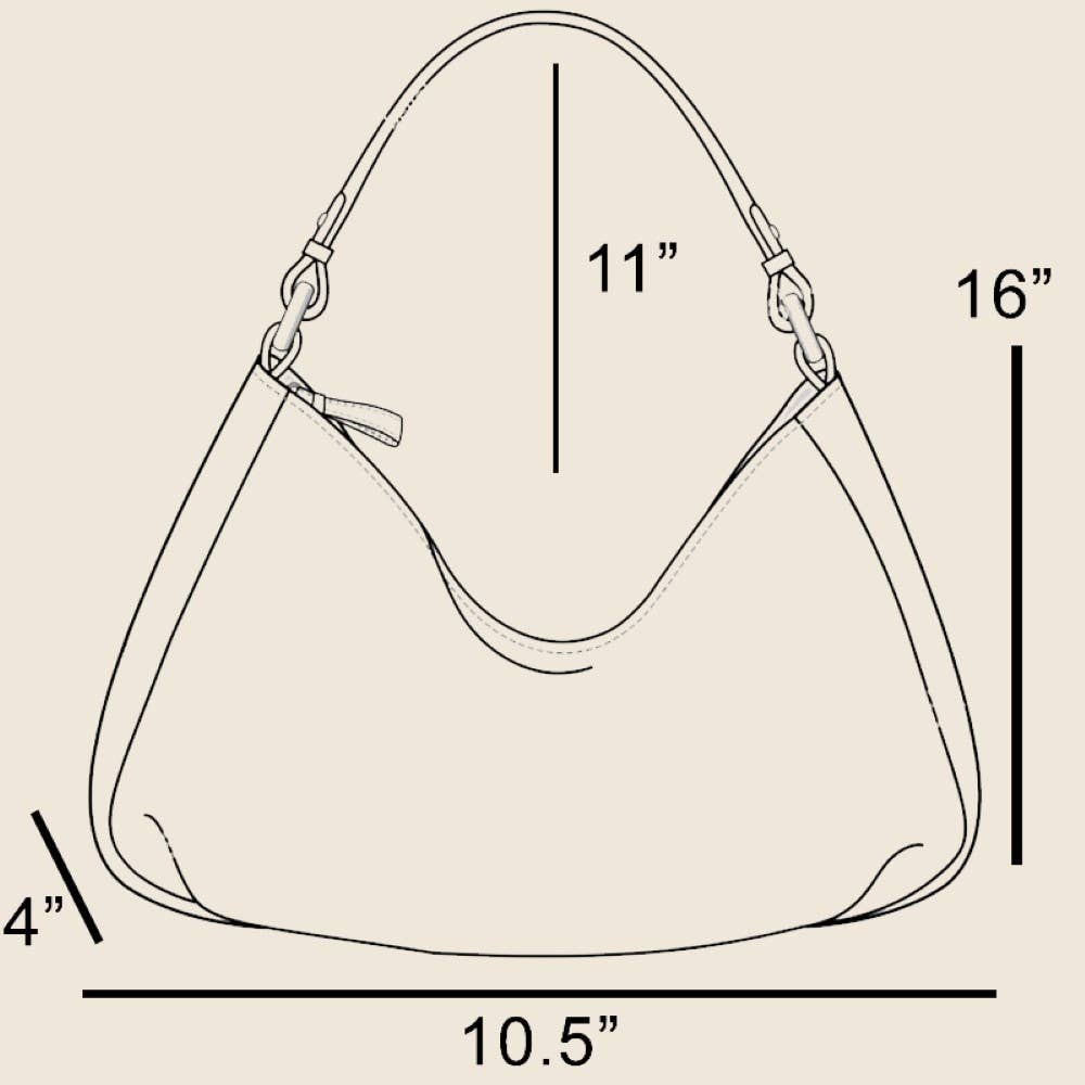 Suede Faux Leather Trim Hobo Bag