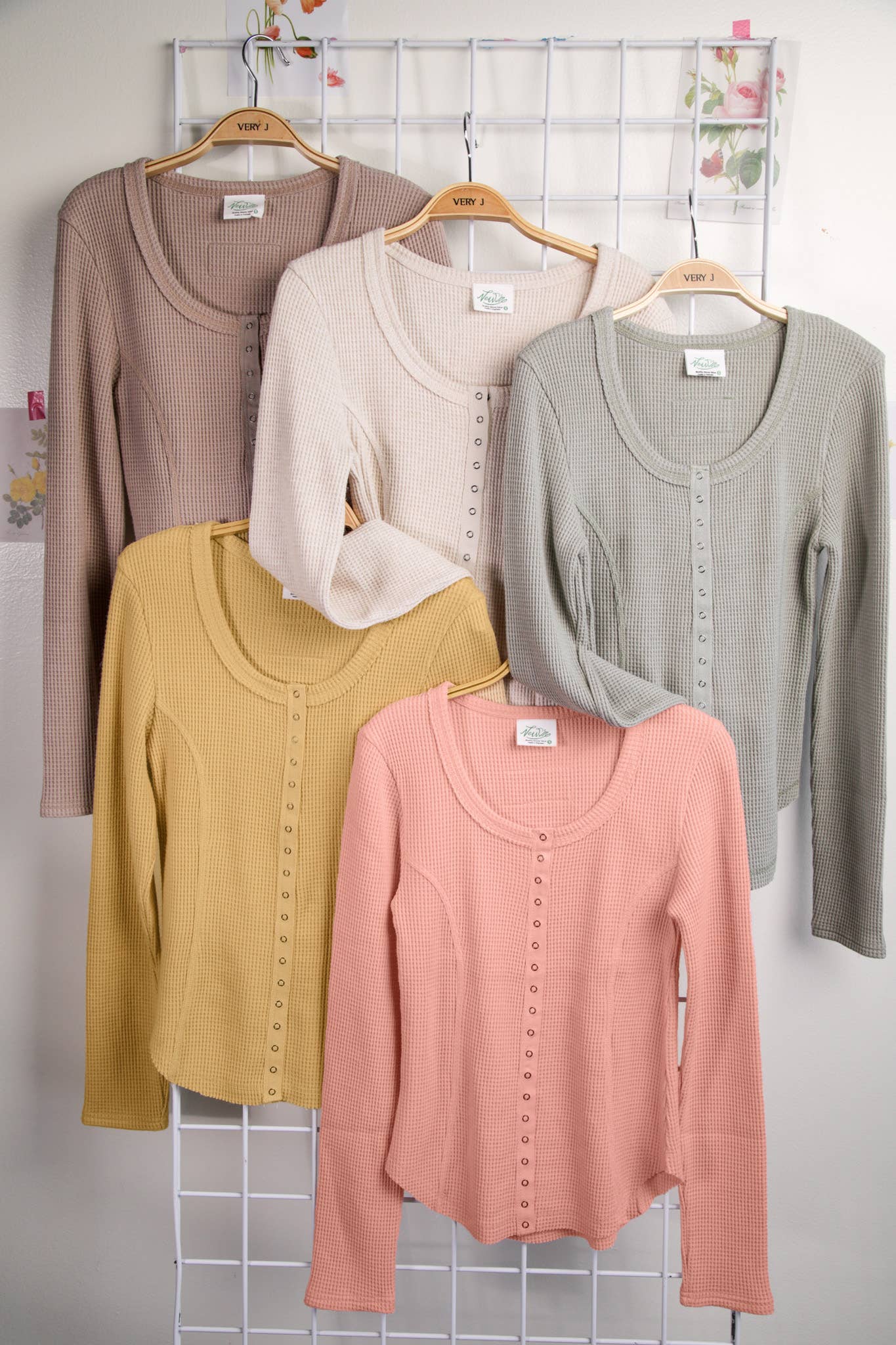 Button Down Fitted Knit Casual Top