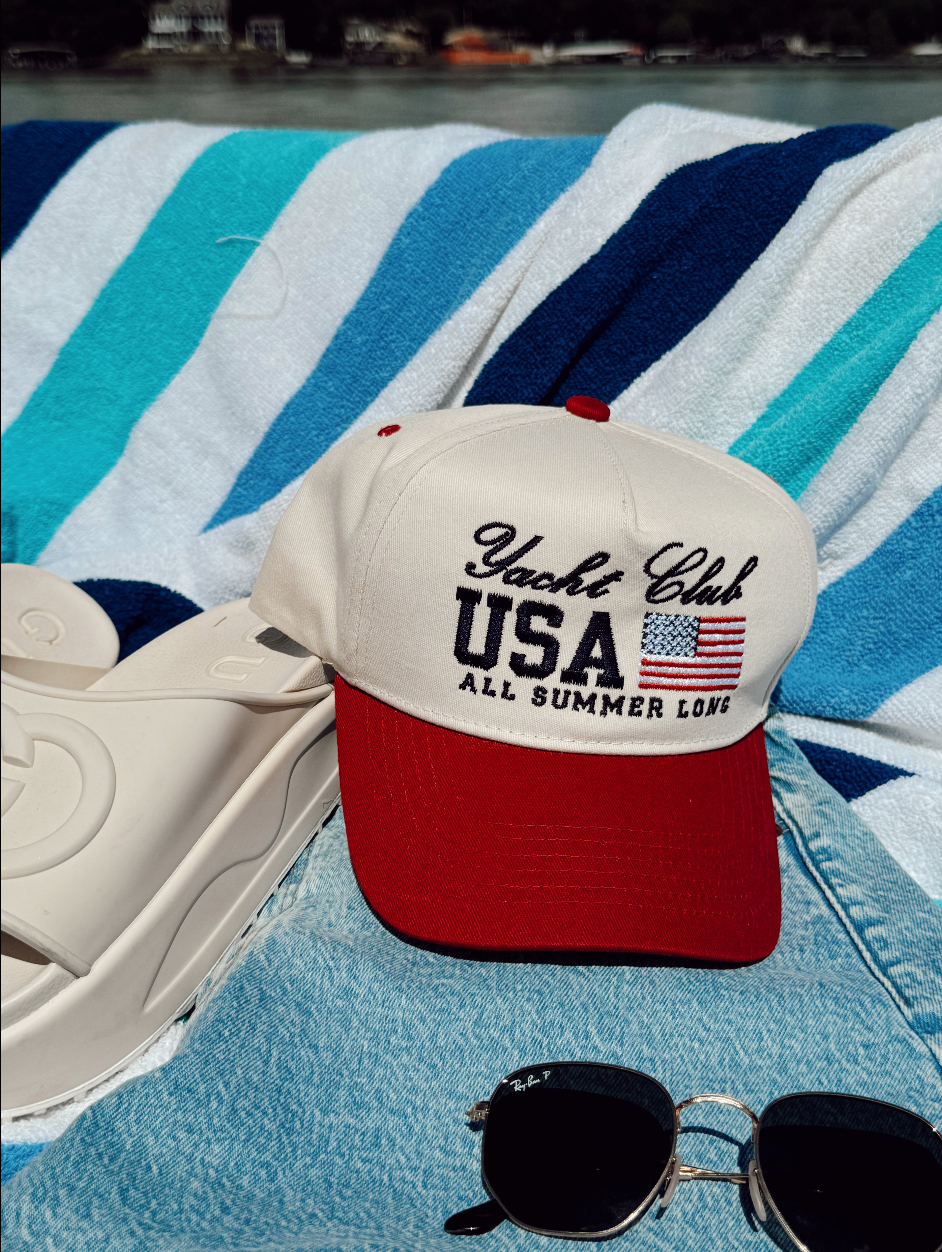 Yacht Club USA Vintage Trucker Hat