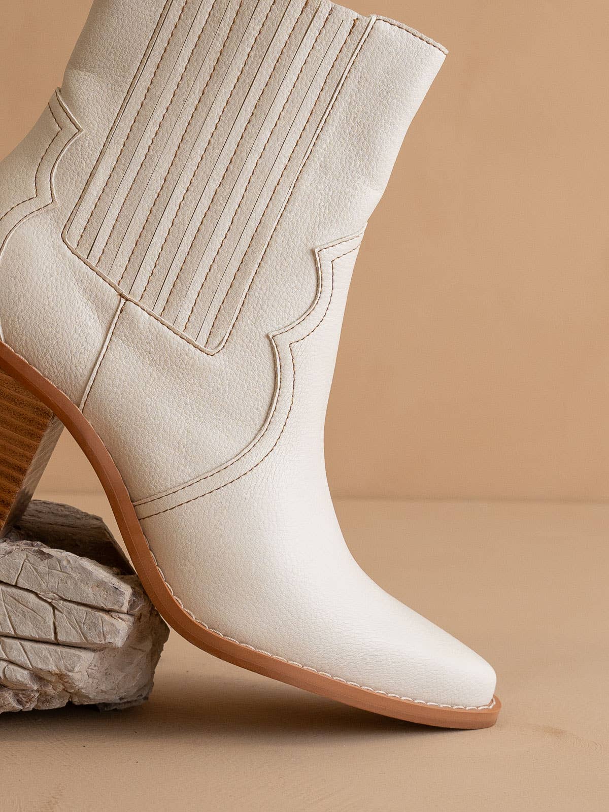 The Addison | White Perfectly Paneled Western Boot