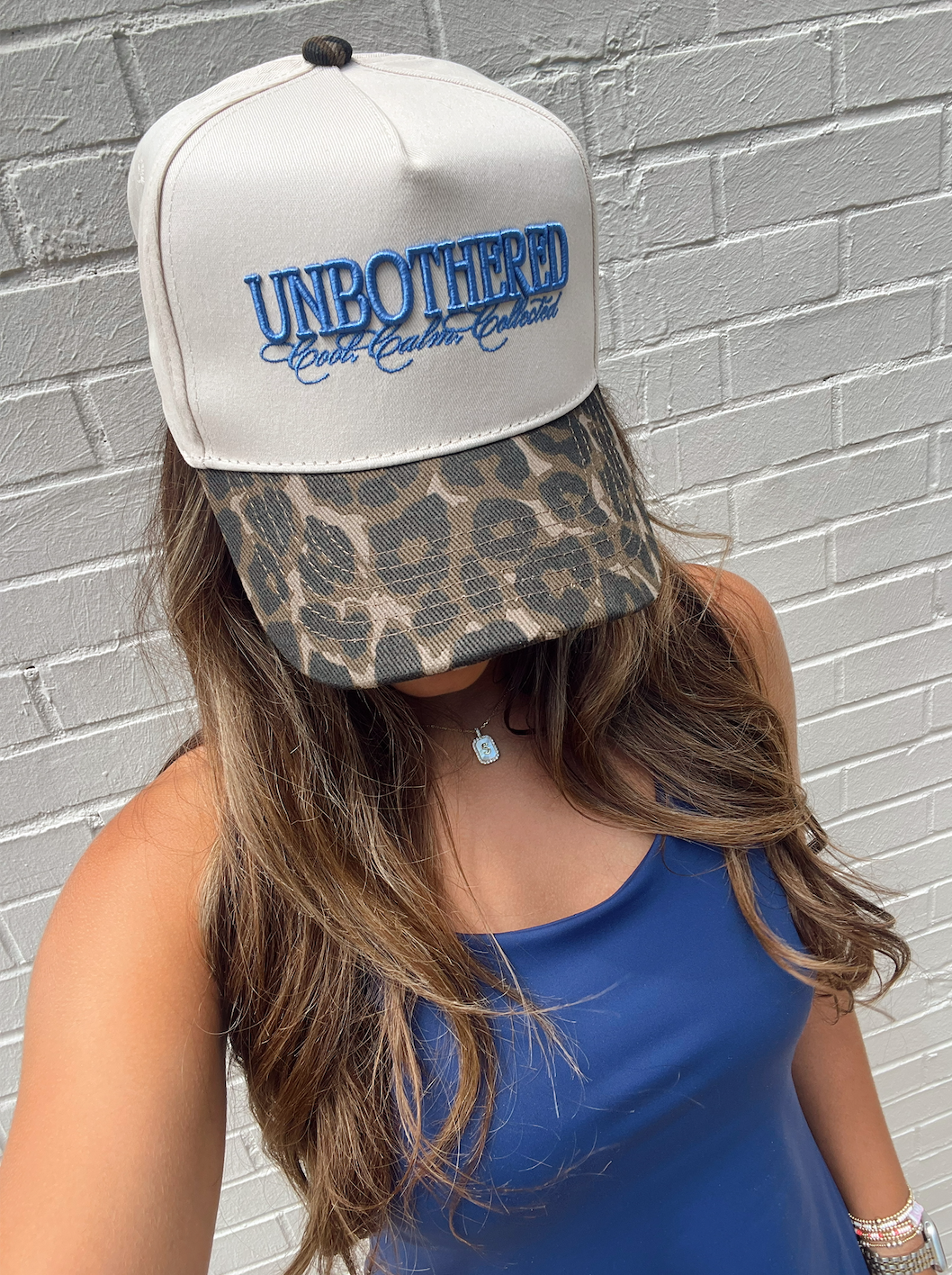 Unbothered - Leopard Vintage Trucker Hat