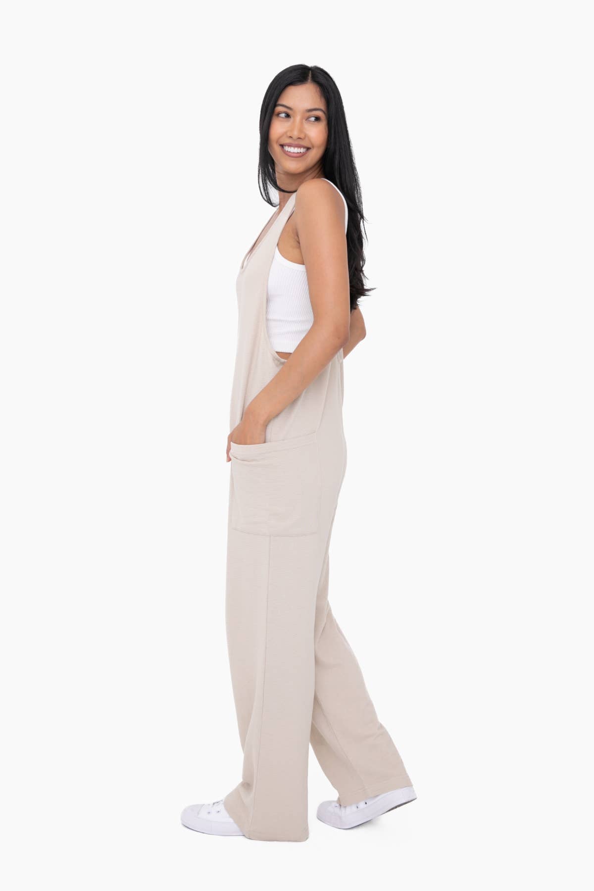 Mineral-Washed Lounge Jumpsuit