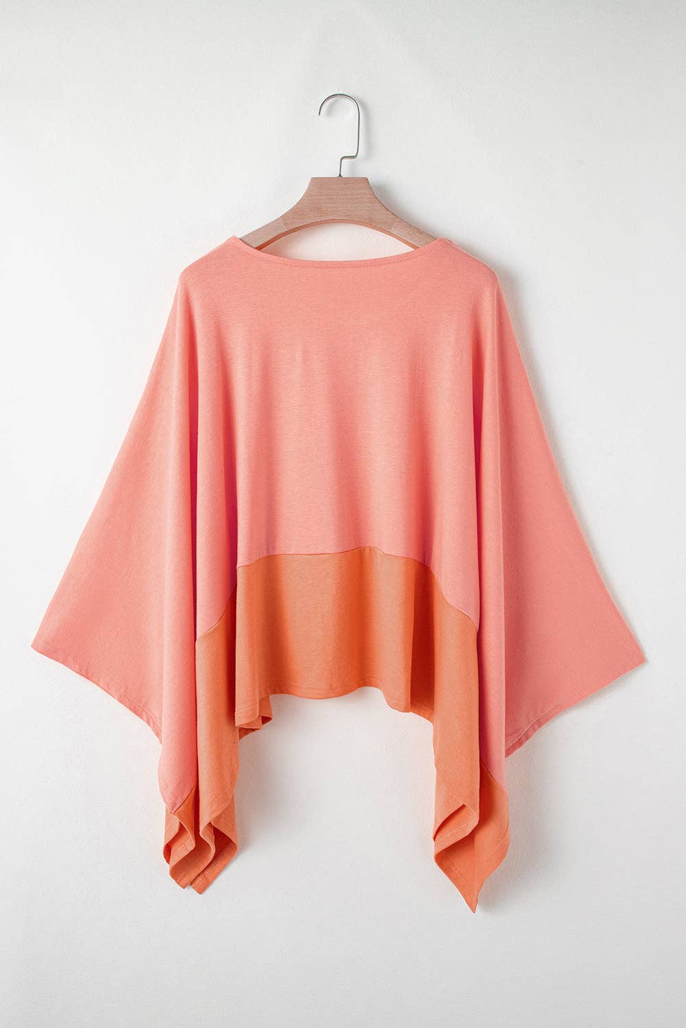 Colorblock 3/4 Sleeve Oversized Top