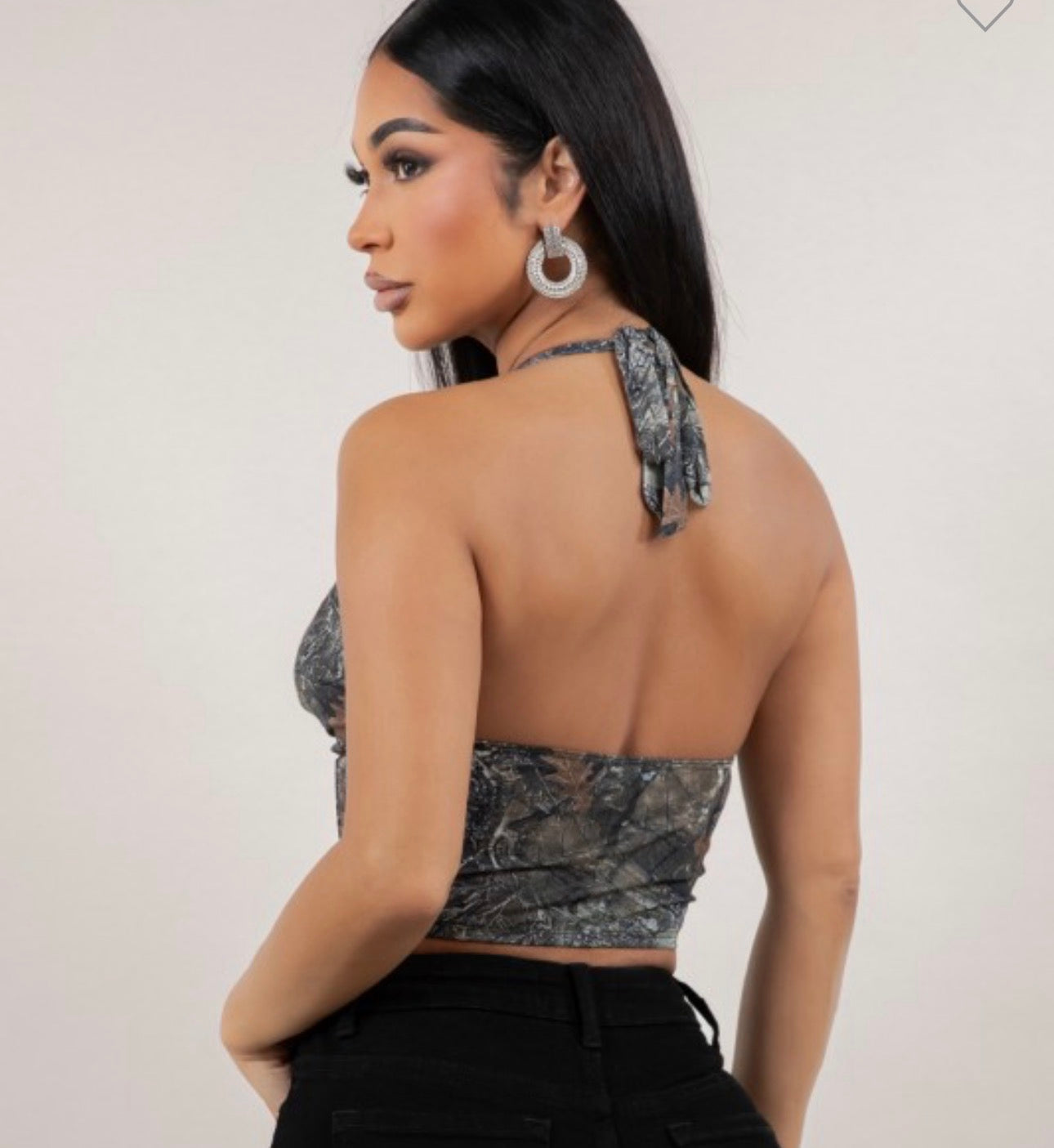 Camouflage Halter Top