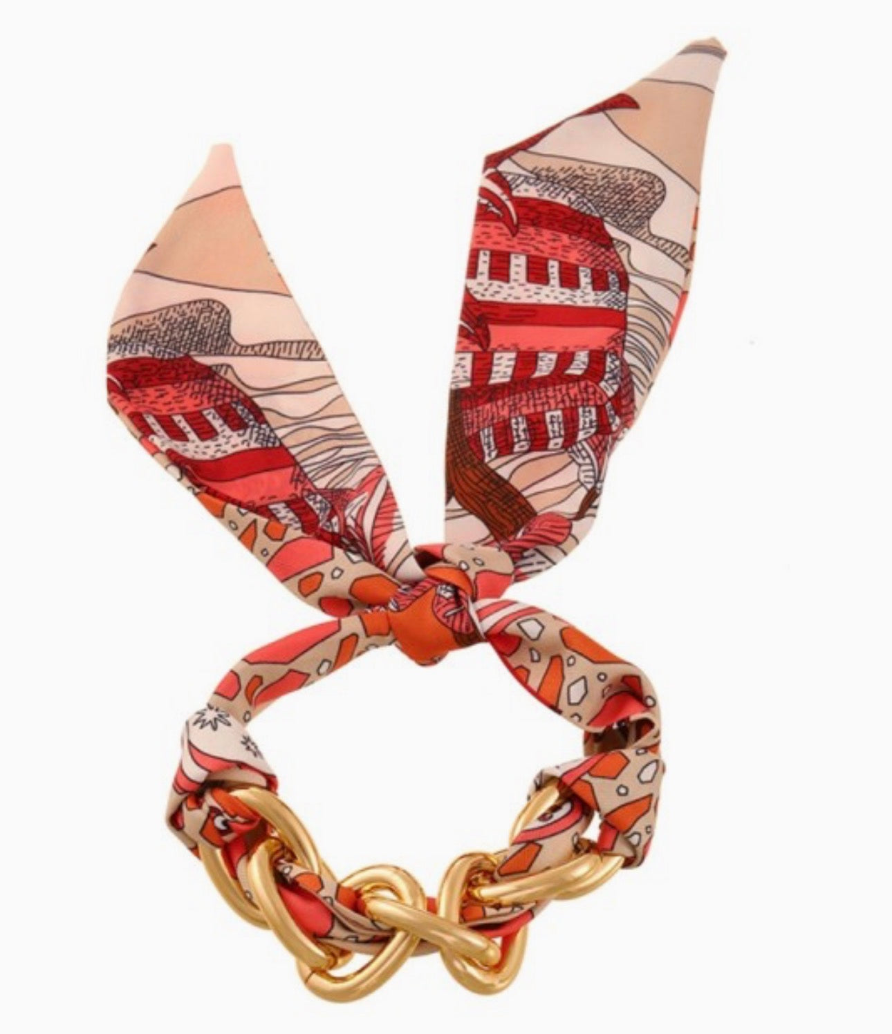 Gold Scarf Tie Bracelet