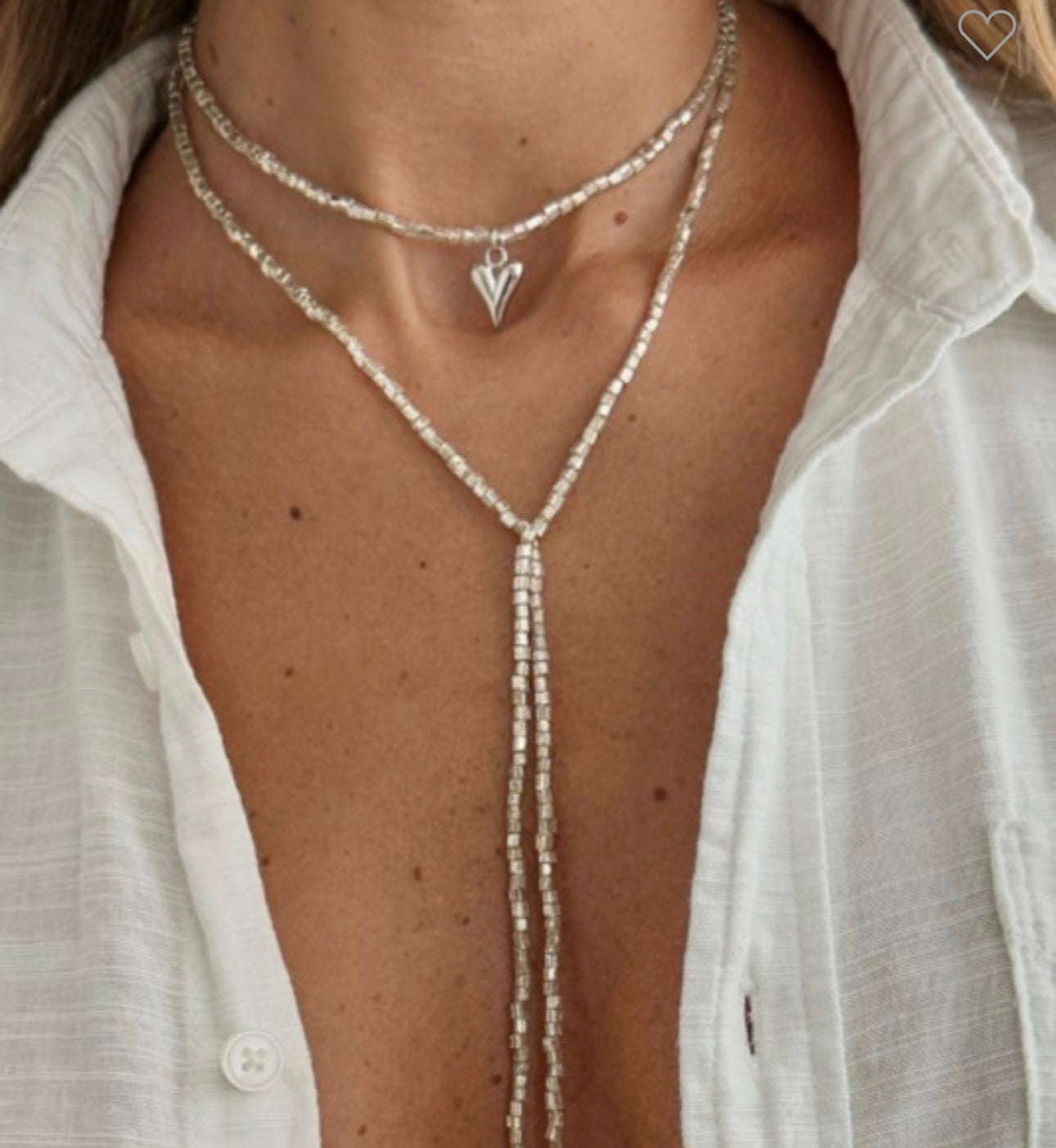 Mini Heart Y Shaped Necklace