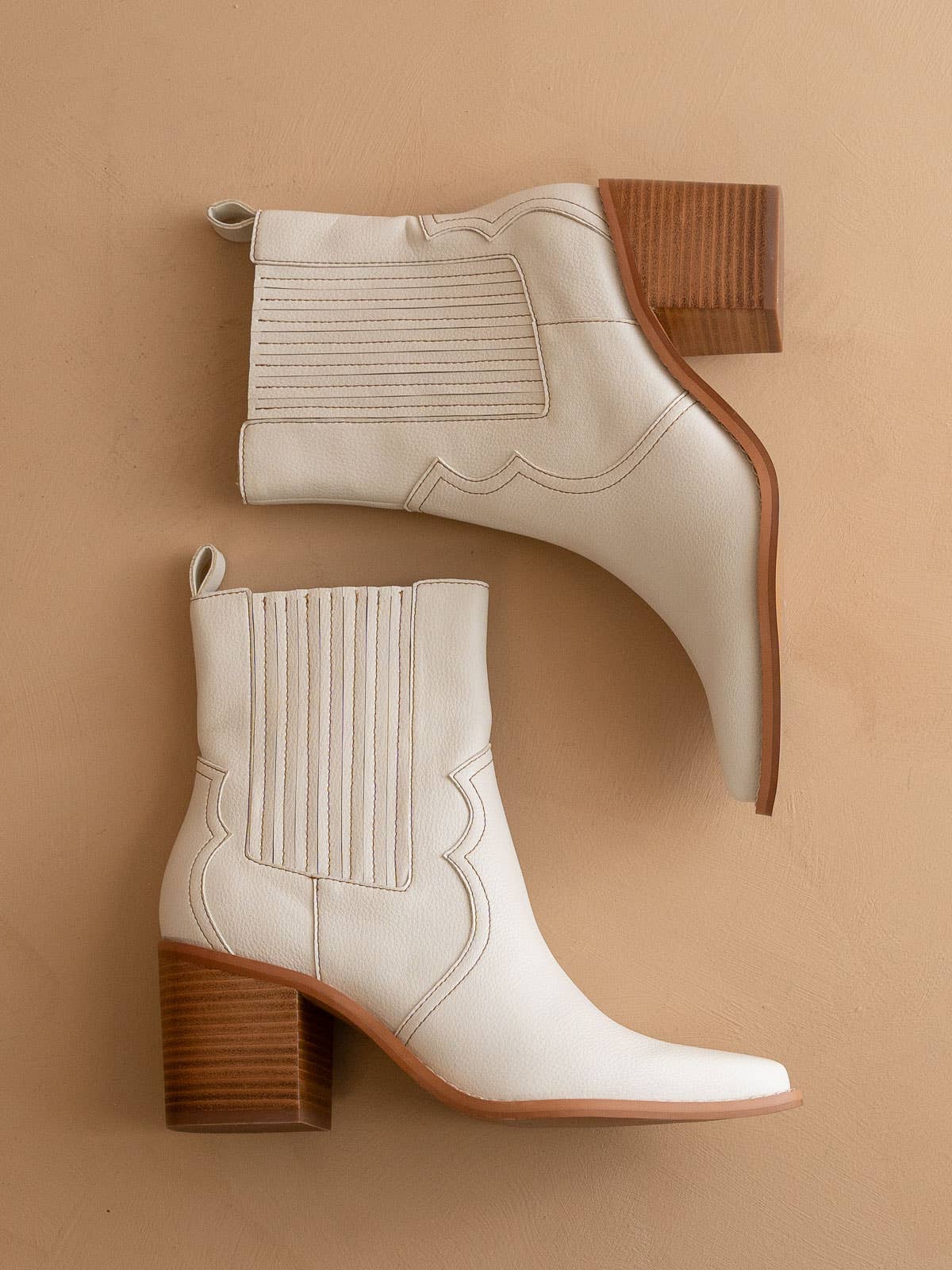 The Addison | White Perfectly Paneled Western Boot