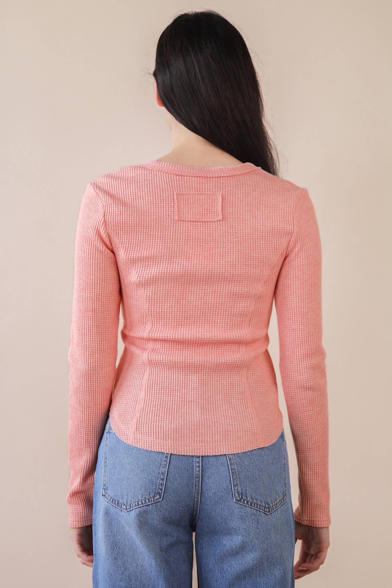 Button Down Fitted Knit Casual Top