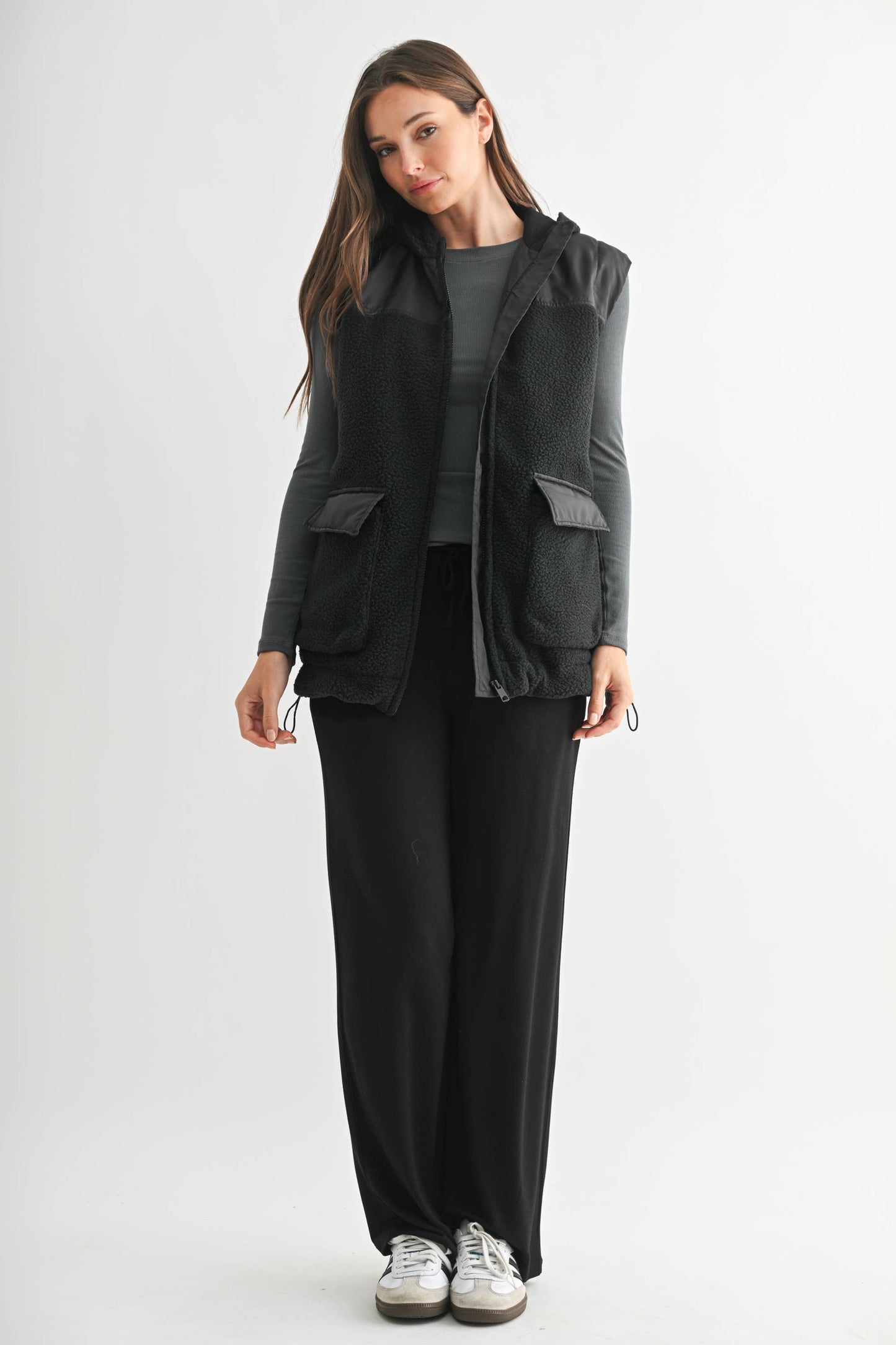 Alpine Fleece Zip Up Hooded Vest