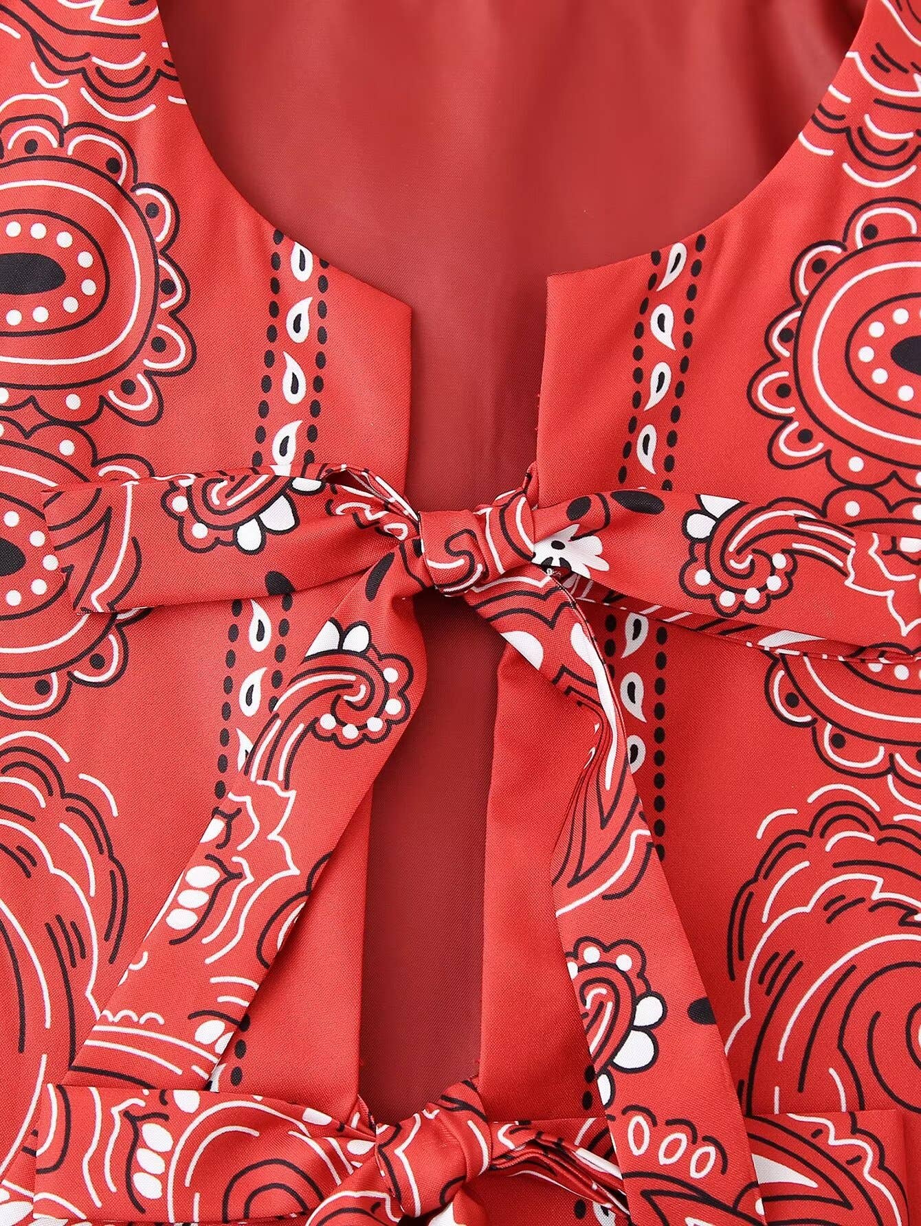 Casual Ethnic Style Crewneck Tie Vest