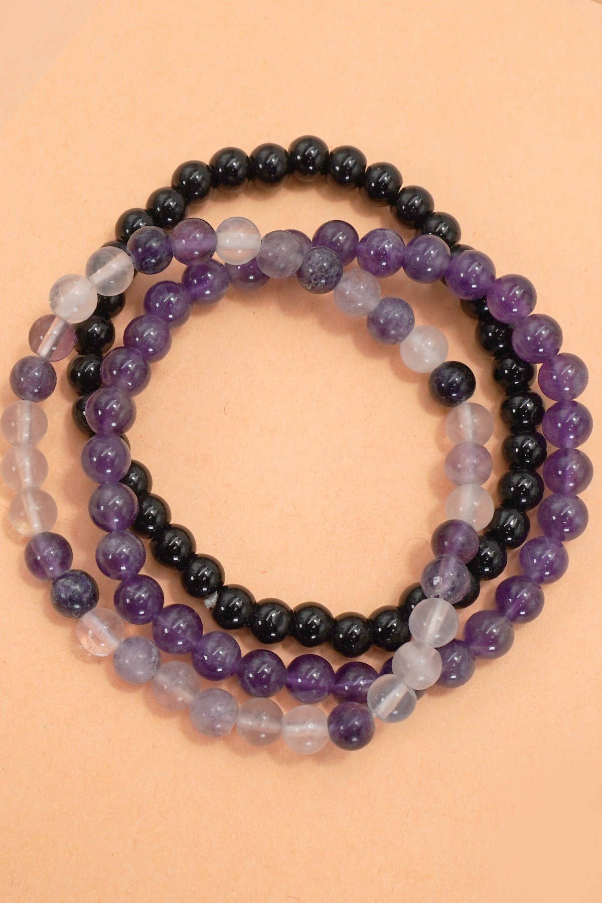 NATURAL STONE SEMI PRECIOUS STONE BEAD BRACELET | 40B5133