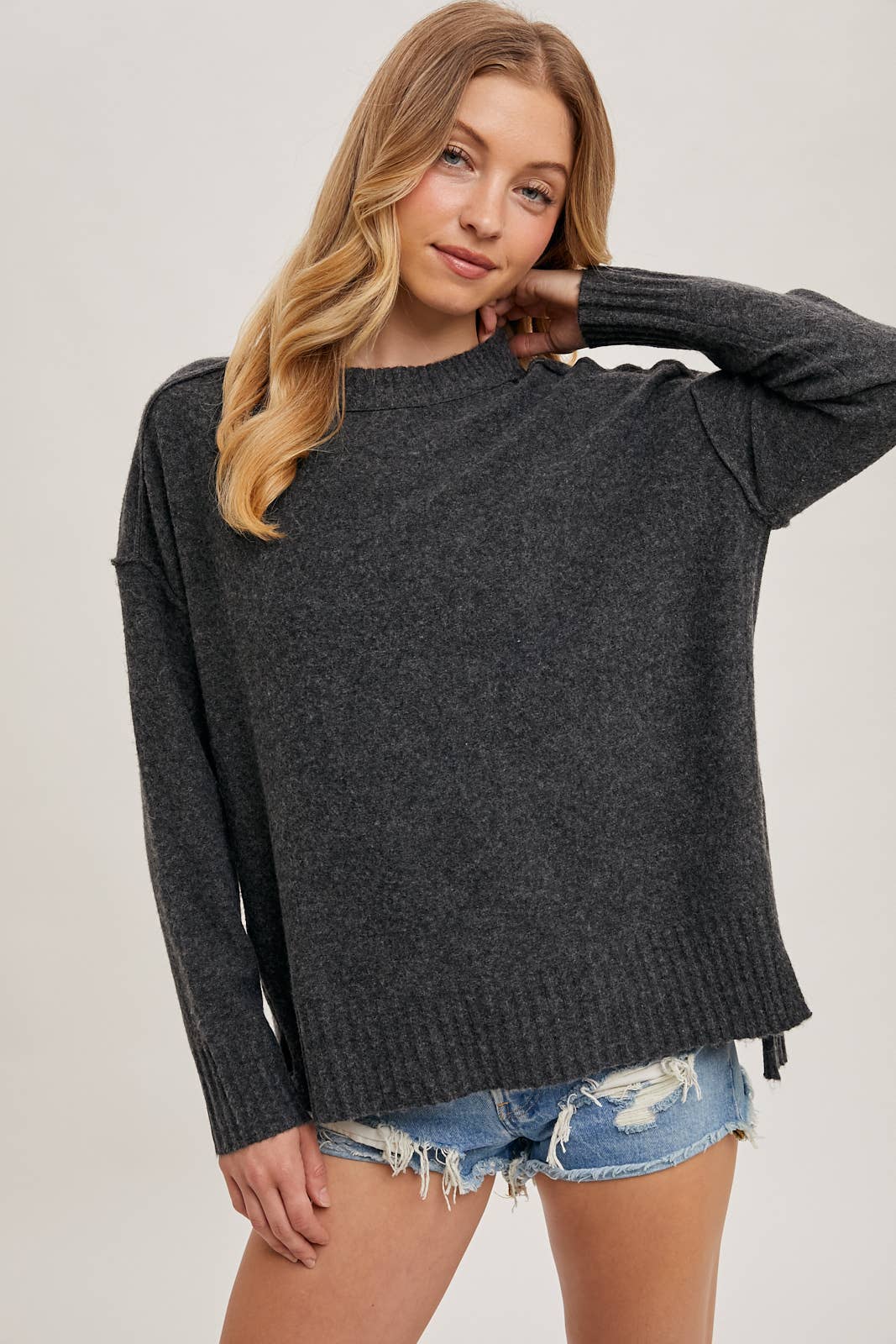 CREW NECK KNIT SWEATER PULLOVER HOLIDAY