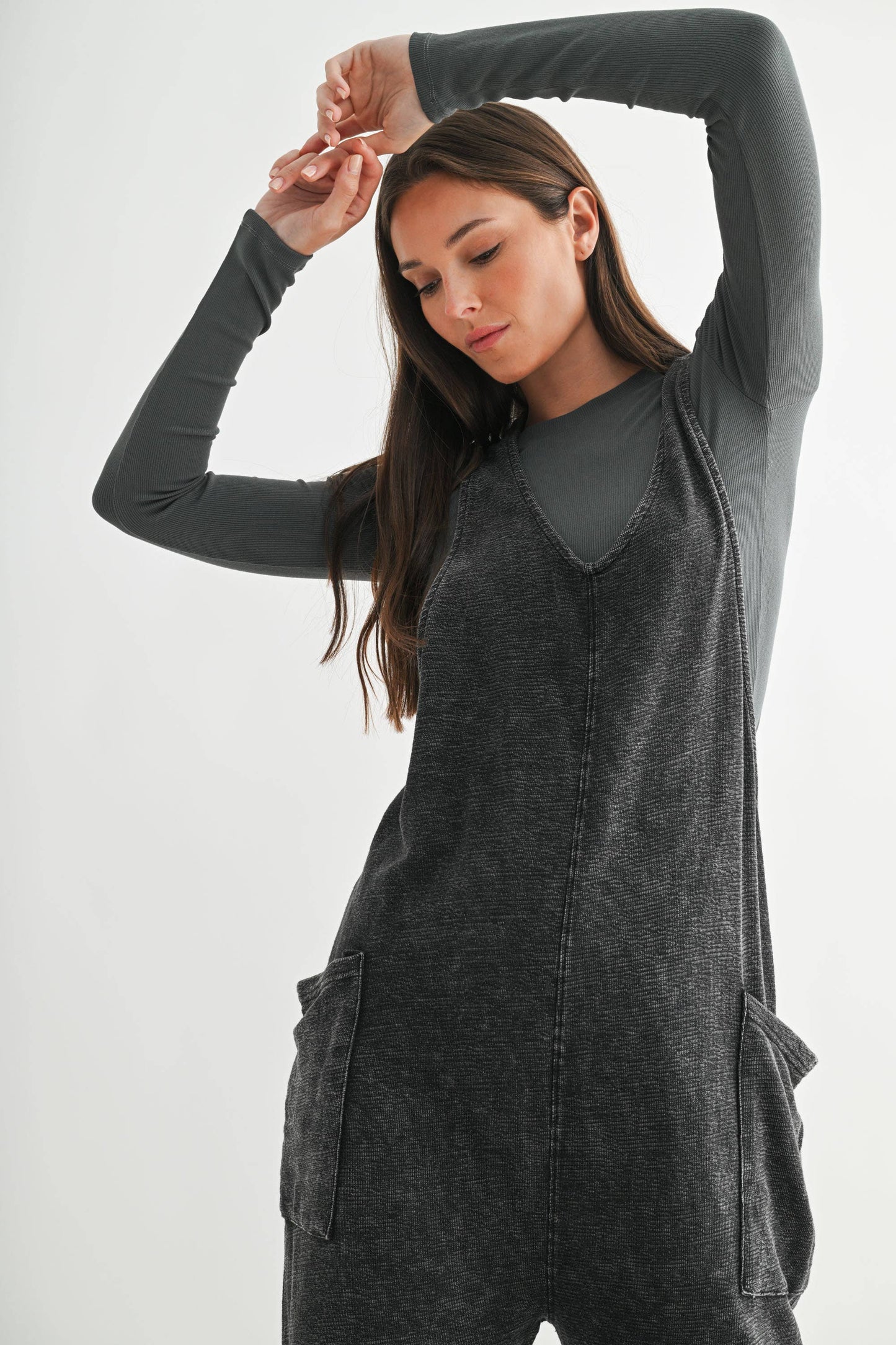 Mineral-Washed Lounge Jumpsuit