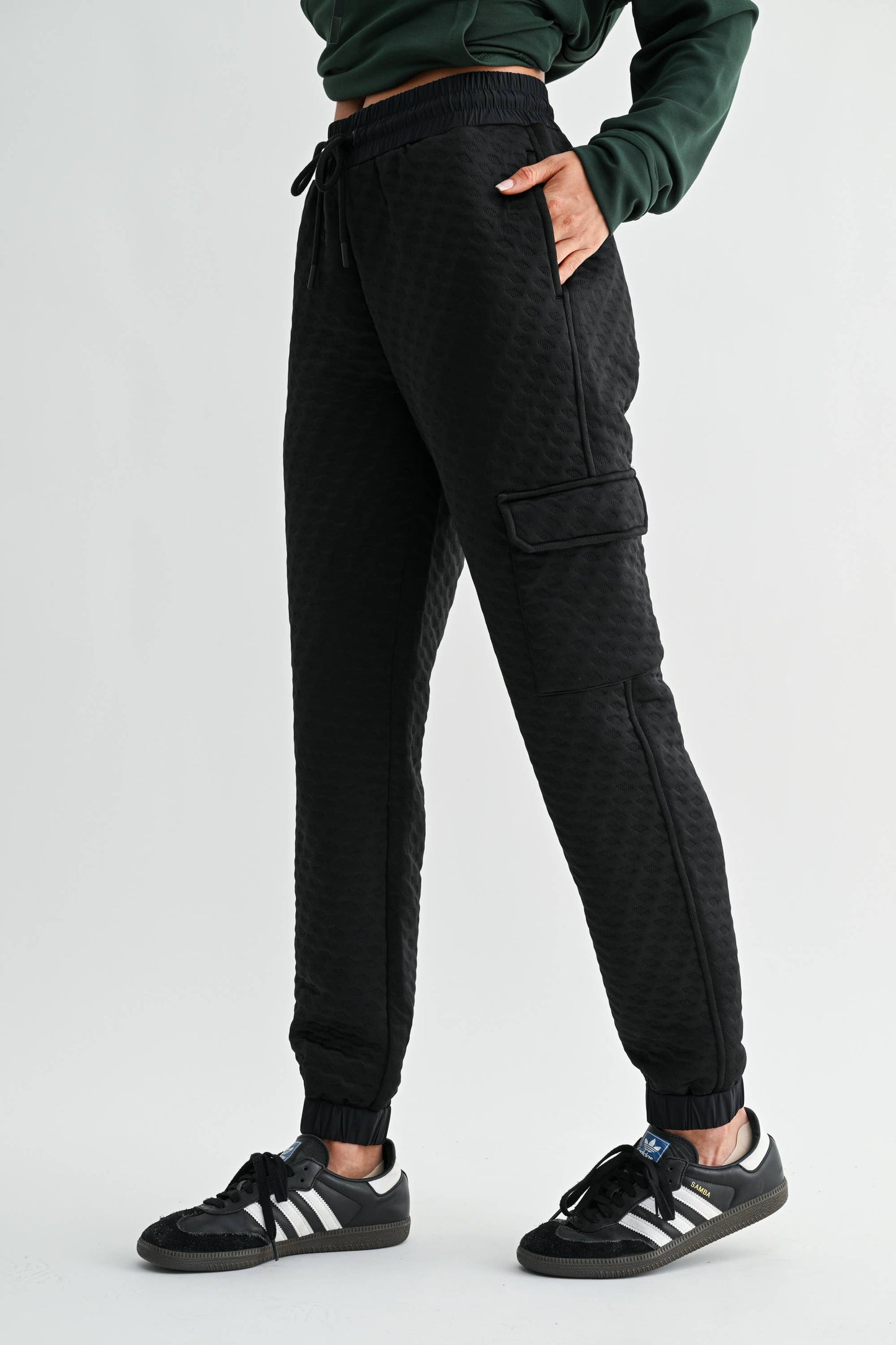 Water Resistant Quilted Jogger Pants