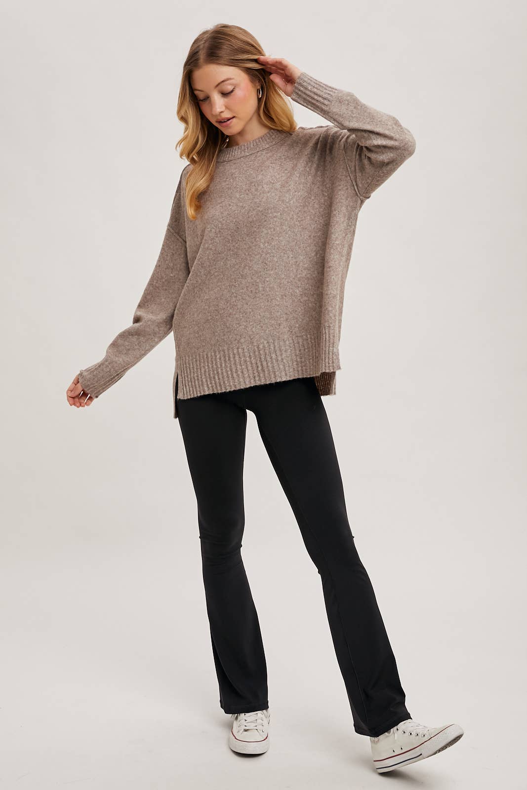 CREW NECK KNIT SWEATER PULLOVER HOLIDAY