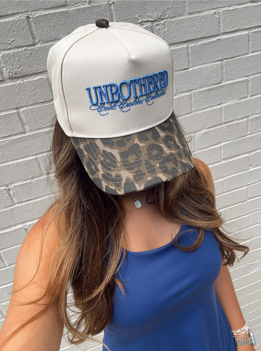 Unbothered - Leopard Vintage Trucker Hat