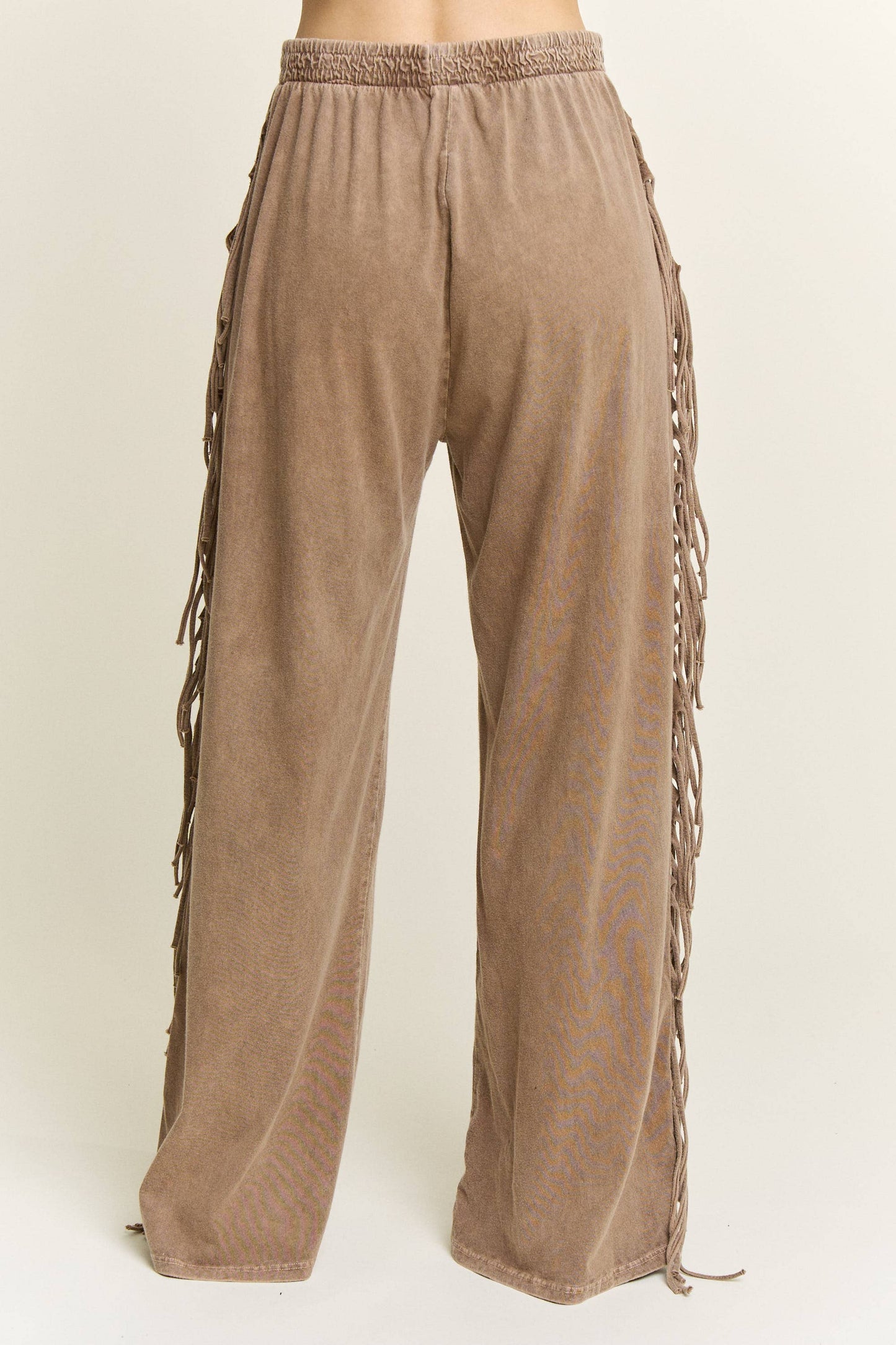 Mineral Washed Fringe Pant