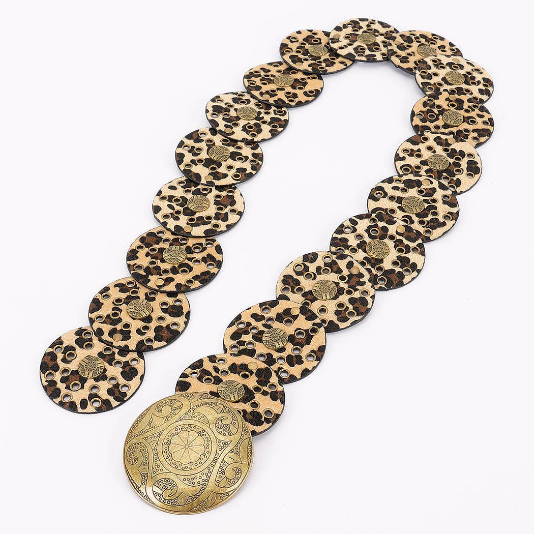 Faux animal Fur Disc Belt
