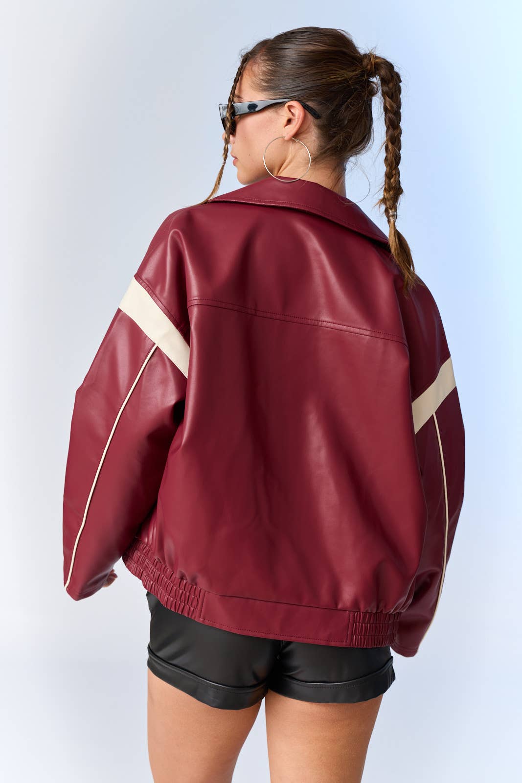 Camila Faux Leather Racer Jacket