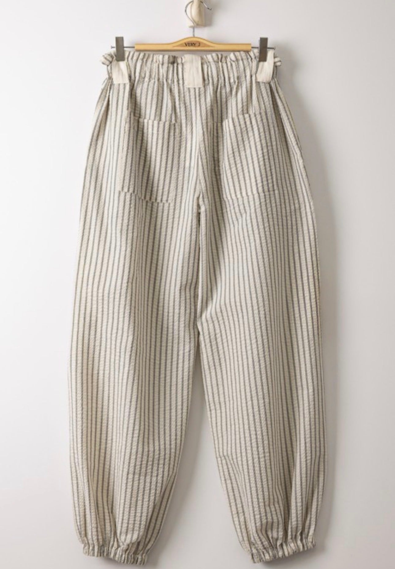 Striped Paper Bag Pants