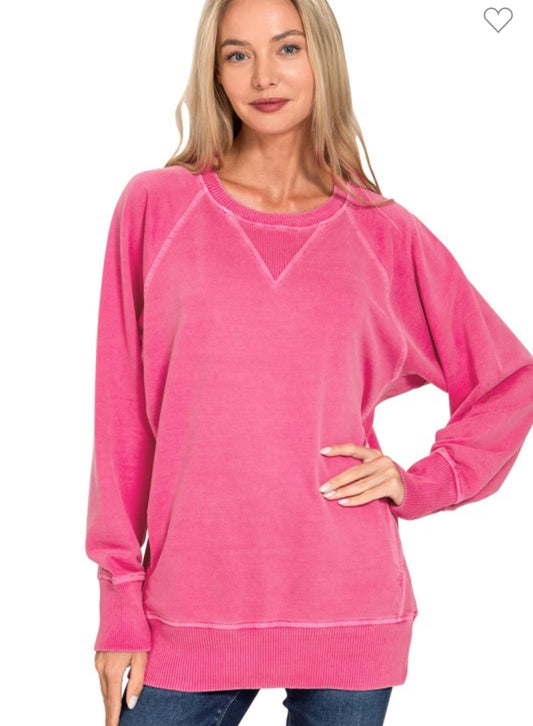 French Terry Pullover with Pockets