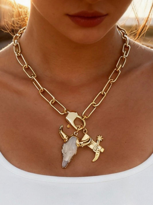Bull Head Clasp Necklace