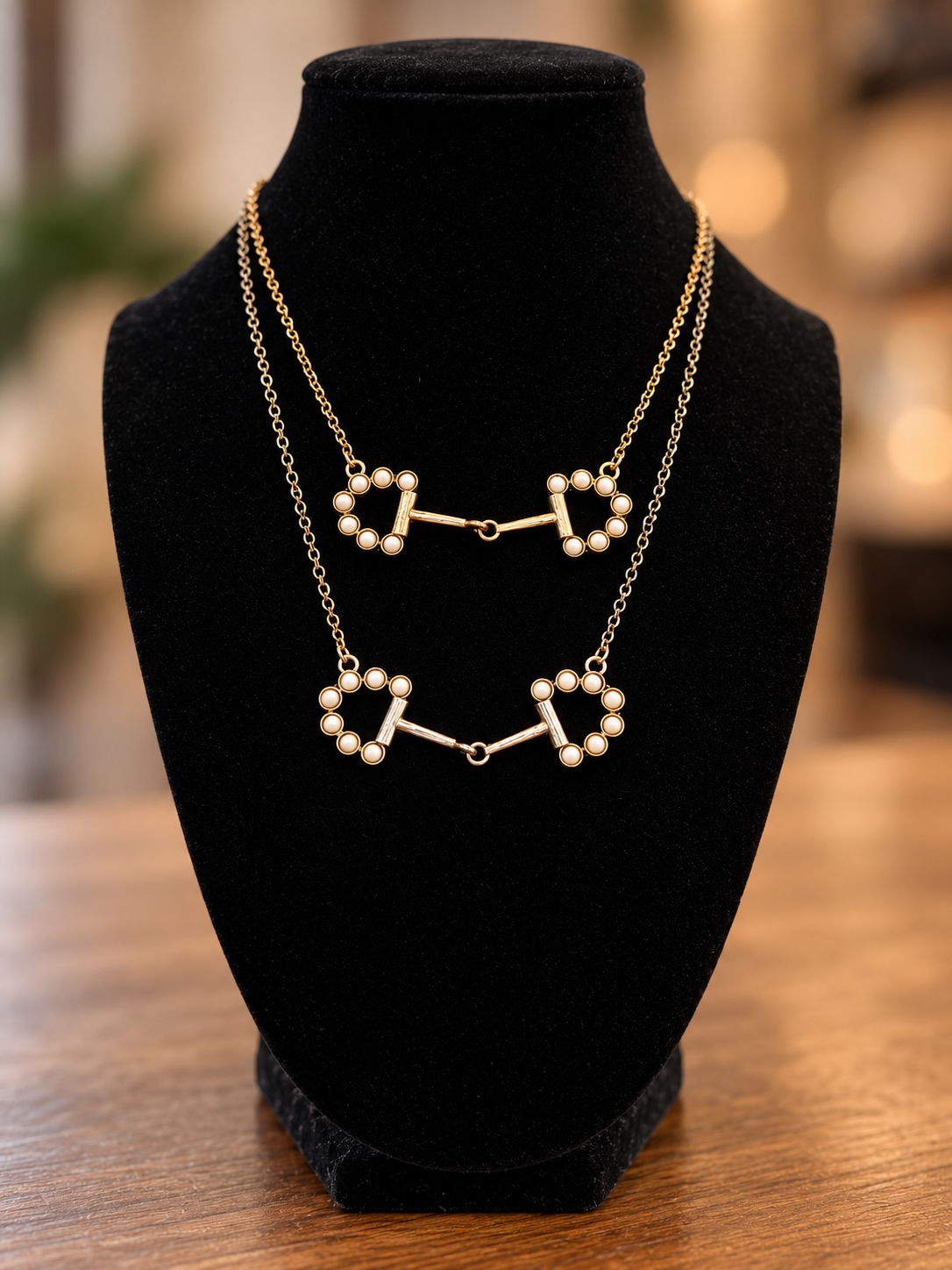 Pearl Horsebit Necklace