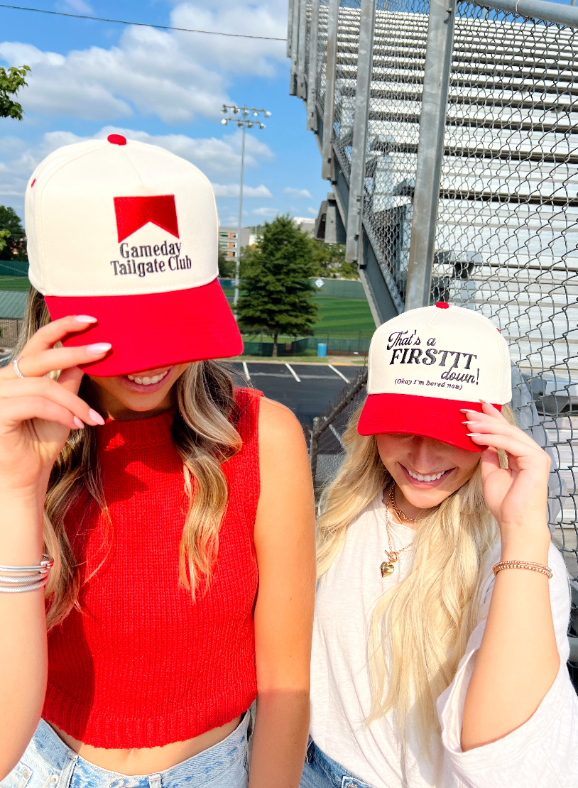 Gameday Tailgate Club - Red Vintage Trucker Hat