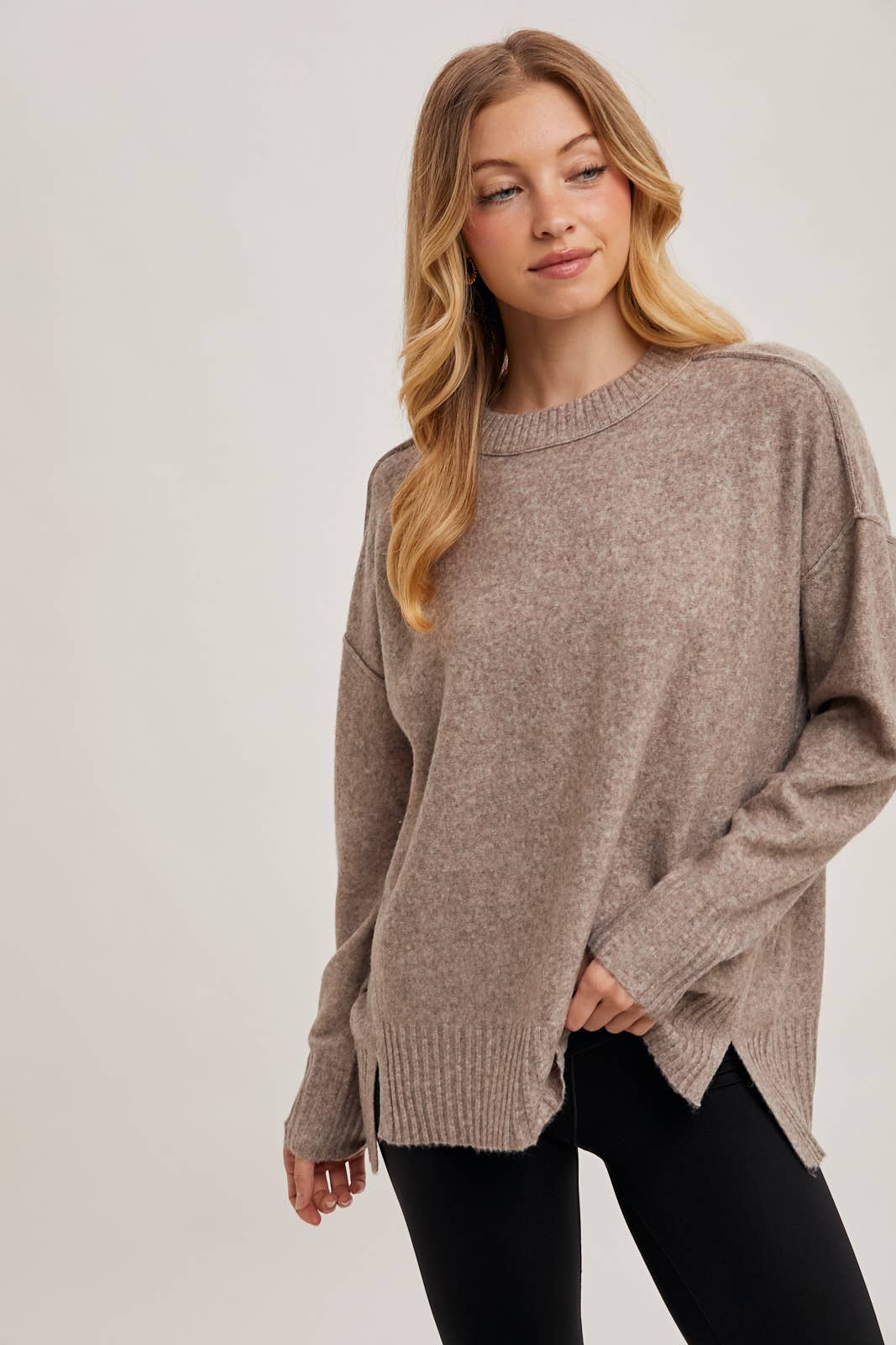 CREW NECK KNIT SWEATER PULLOVER HOLIDAY