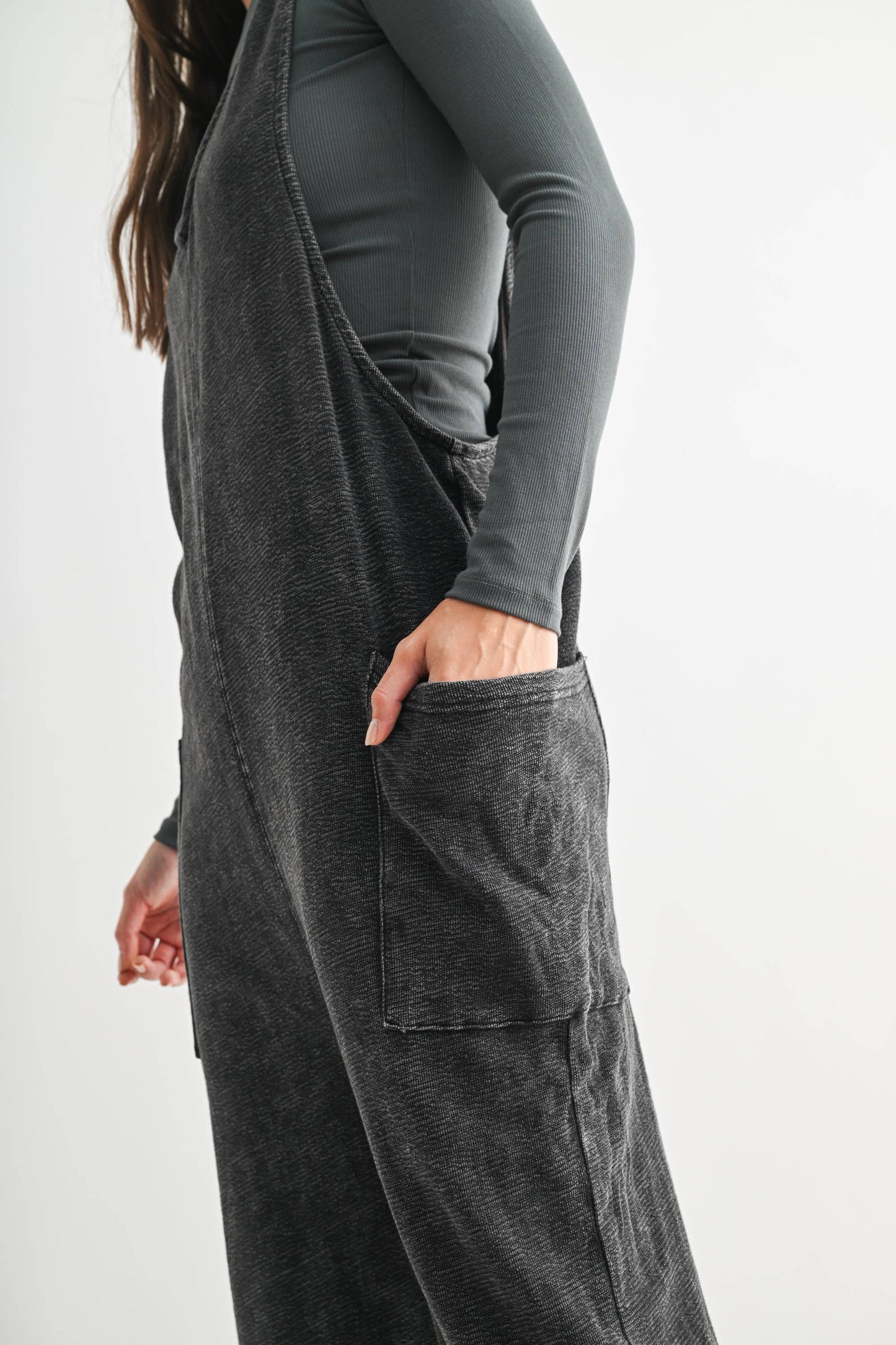 Mineral-Washed Lounge Jumpsuit