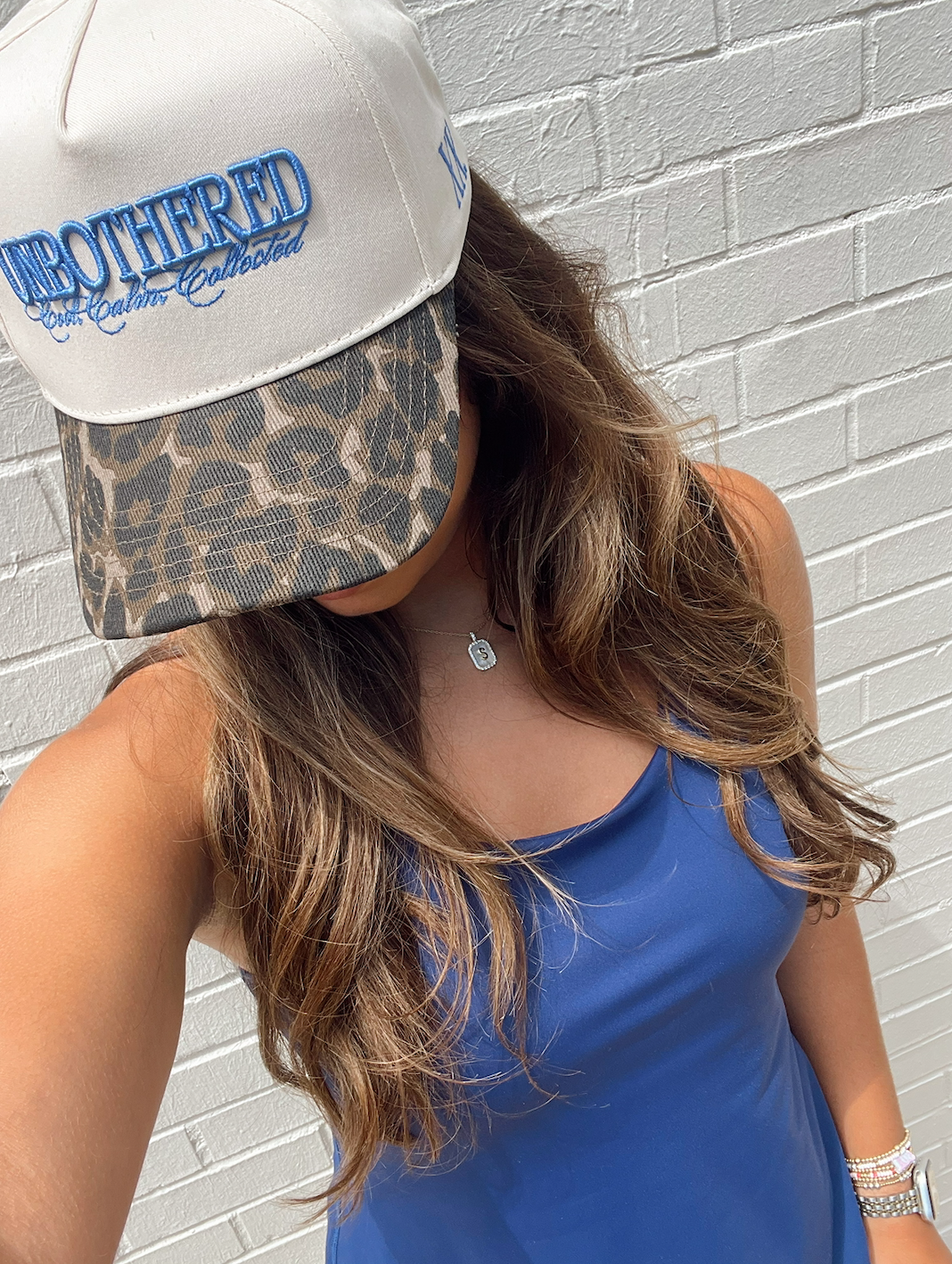 Unbothered - Leopard Vintage Trucker Hat